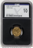 2008-W Burnished Gold Buffalo 1/10 oz X-Label NGCX MS10
