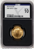 2016-W 25C Standing Liberty 100th Anniversary Gold Centennial X-Label NGCX MS10