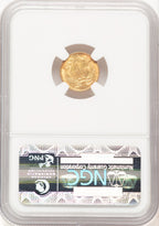 1888 G$1 Brown Label Gold Dollar NGC MS62