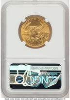 2001 Gold Eagle 1/2 oz Brown Label NGC MS70