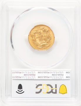 1878 $3 Three Dollar Gold Pieces PCGS MS62 (781392008)