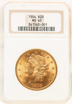 1904 $20 Liberty Liberty Double Eagle NGC MS65 (781392064)