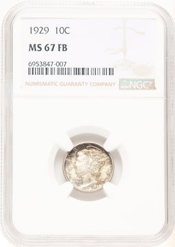 1929 10C FB Mercury Dime NGC MS67 (781414001)