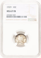 1929 10C FB Mercury Dime NGC MS67 (781414001)
