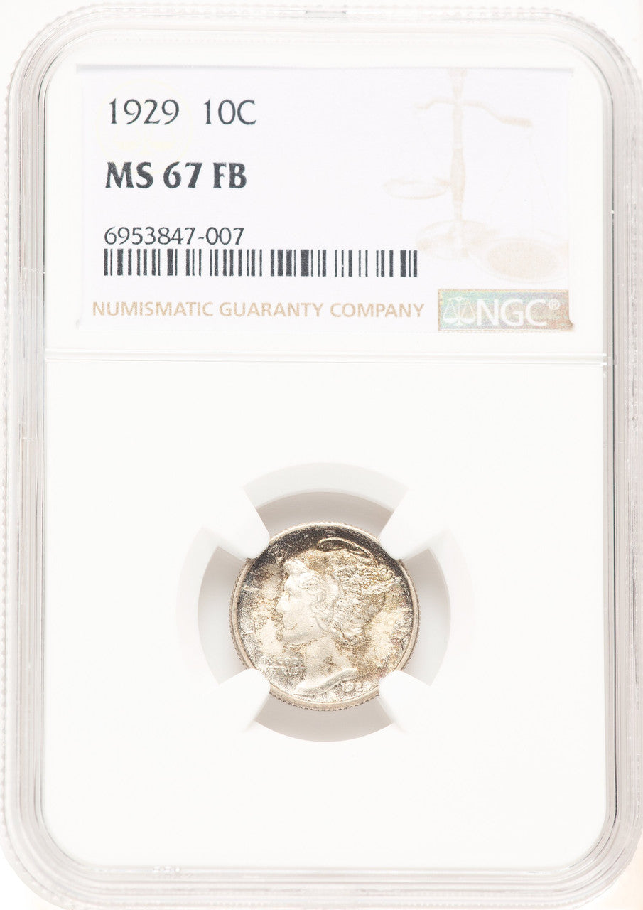 1929 10C FB Mercury Dime NGC MS67 (781414001)