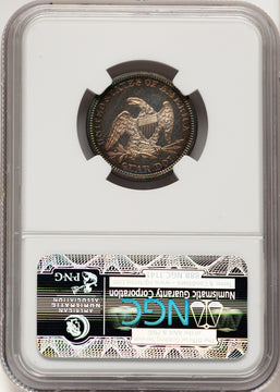 1862 25C CA Proof Seated Quarter NGC PR68 (781417002)