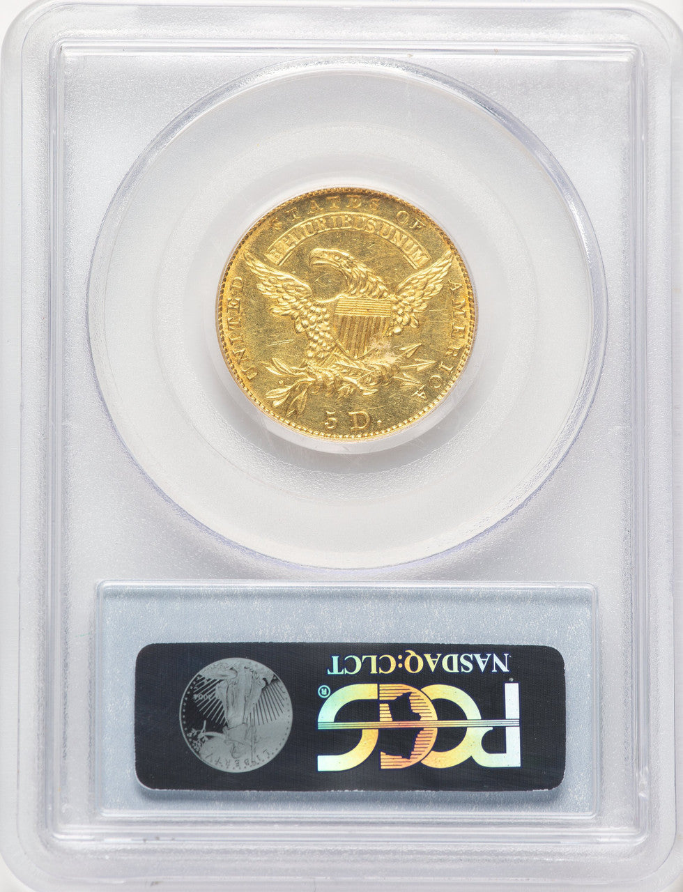 1829 $5 SM SIZE CAC Early Half Eagle PCGS MS61