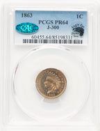 1863 1C J-300 CAC Patterns PCGS MS64