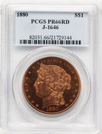 1880 J-1646 RD Patterns PCGS MS66