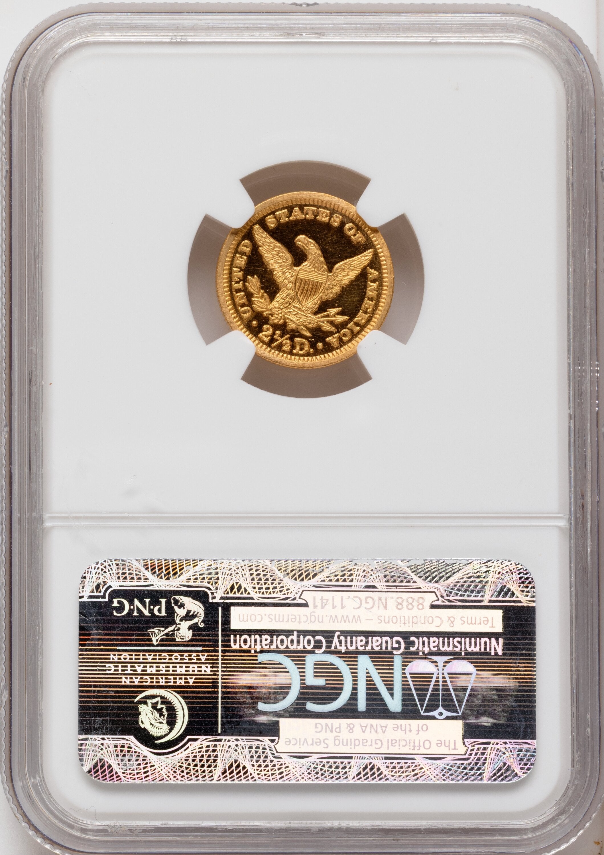 1887 $2.50 CA Proof Liberty Quarter Eagle NGC PR64