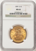 1899 $10 Liberty Eagle NGC MS65 (781417046)