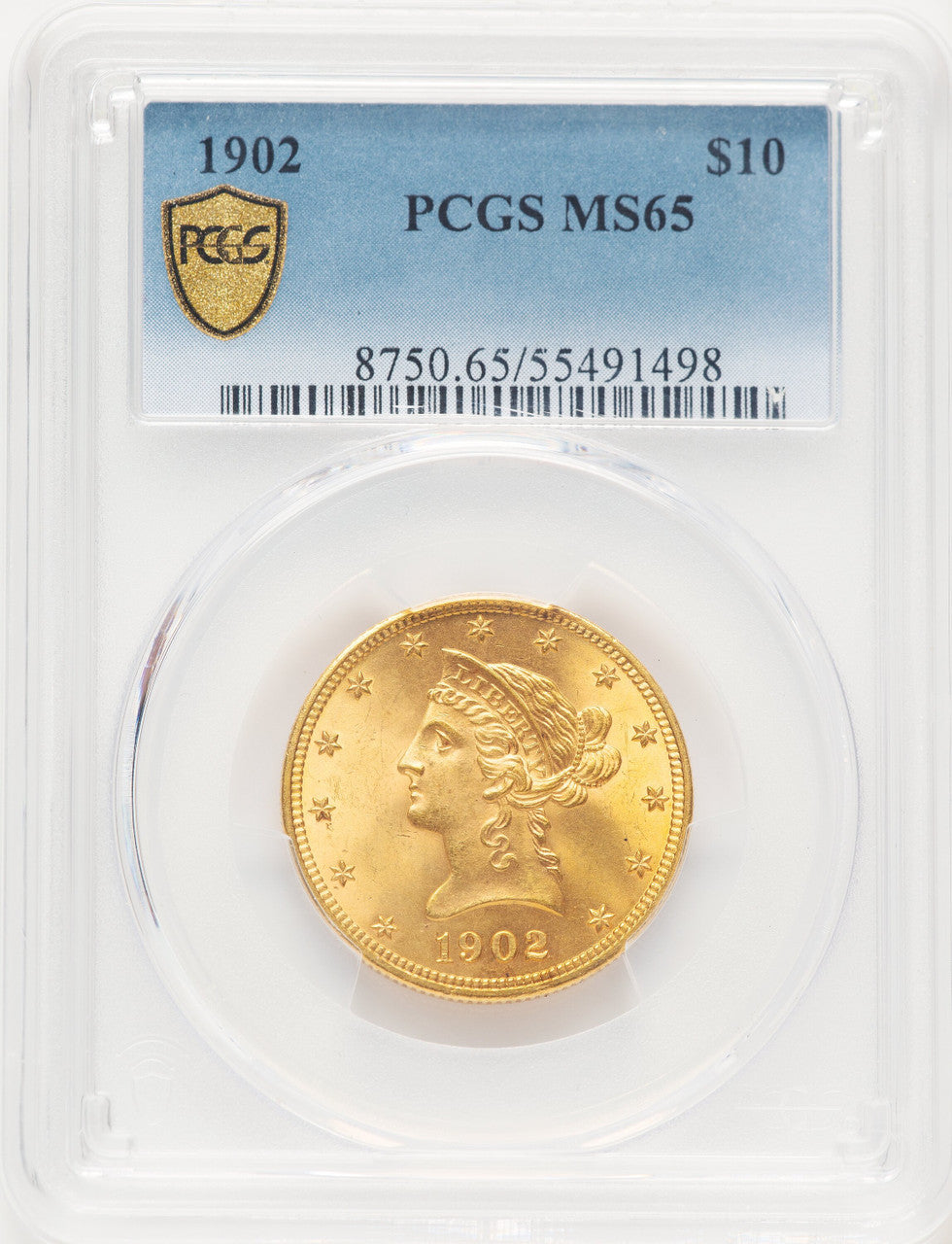 1902 $10 Liberty Eagle PCGS MS65
