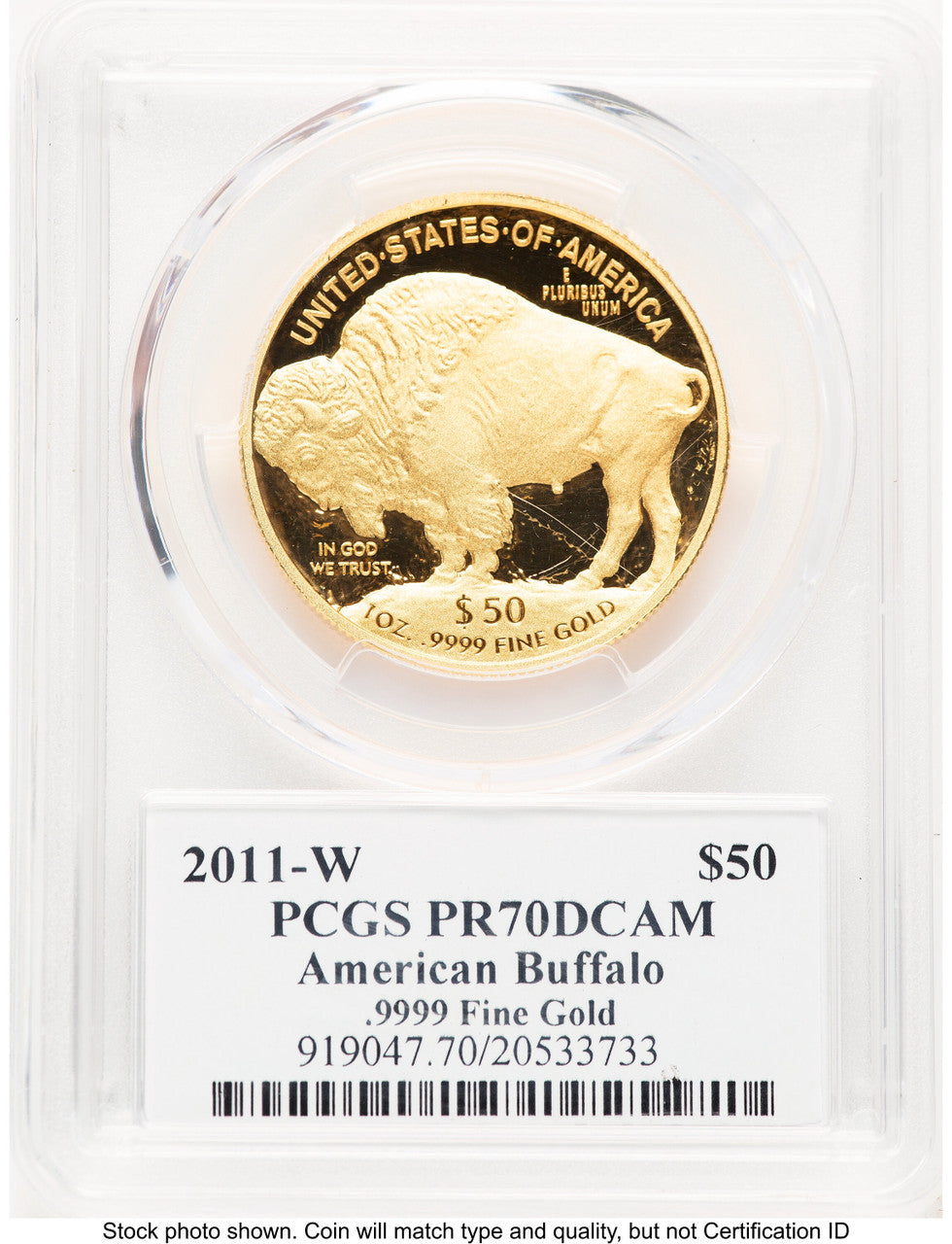 2011-W Proof Gold Buffalo 1 oz David Hall PCGS PR70