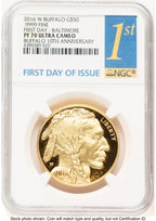 2016-W Proof Gold Buffalo 1 oz FDI 1ST Baltimore NGC PF70