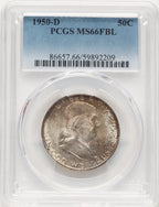 1950-D 50C FL Franklin Half Dollar PCGS MS66