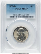 1952-D 25C Washington Quarter PCGS MS67 (781470014)