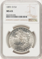 1891-O Morgan Dollar NGC MS65 (781471011)
