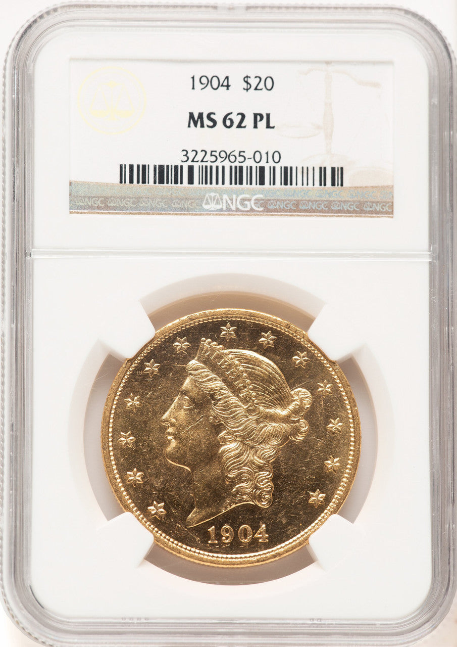 1904 $20 PL Liberty Double Eagle NGC MS62 (781478041)