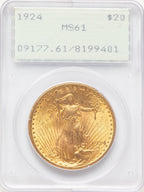 1924 $20 Saint Saint-Gaudens Double Eagle PCGS MS61