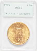 1924 $20 Saint Saint-Gaudens Double Eagle PCGS MS61 (781567004)
