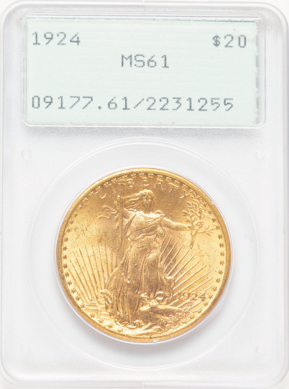 1924 $20 Saint Saint-Gaudens Double Eagle PCGS MS61 (781567004)