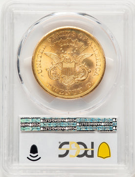 1857-S $20 Liberty Double Eagle PCGS MS65