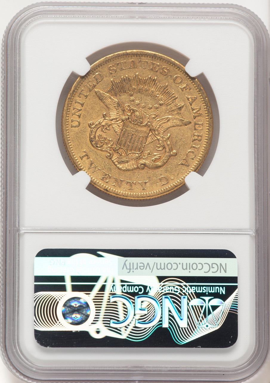 1859 $20 Liberty Double Eagle NGC AU55 (781579008)