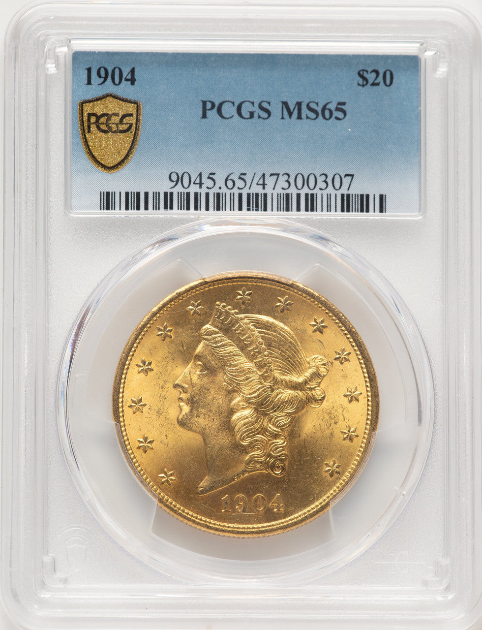 1904 $20 Liberty Liberty Double Eagle PCGS MS65 (781579015)