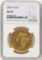1857-O $20 Liberty Double Eagle NGC AU55 (781600001)
