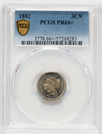 1882 3CN Proof Three Cent Nickel PCGS PR66+