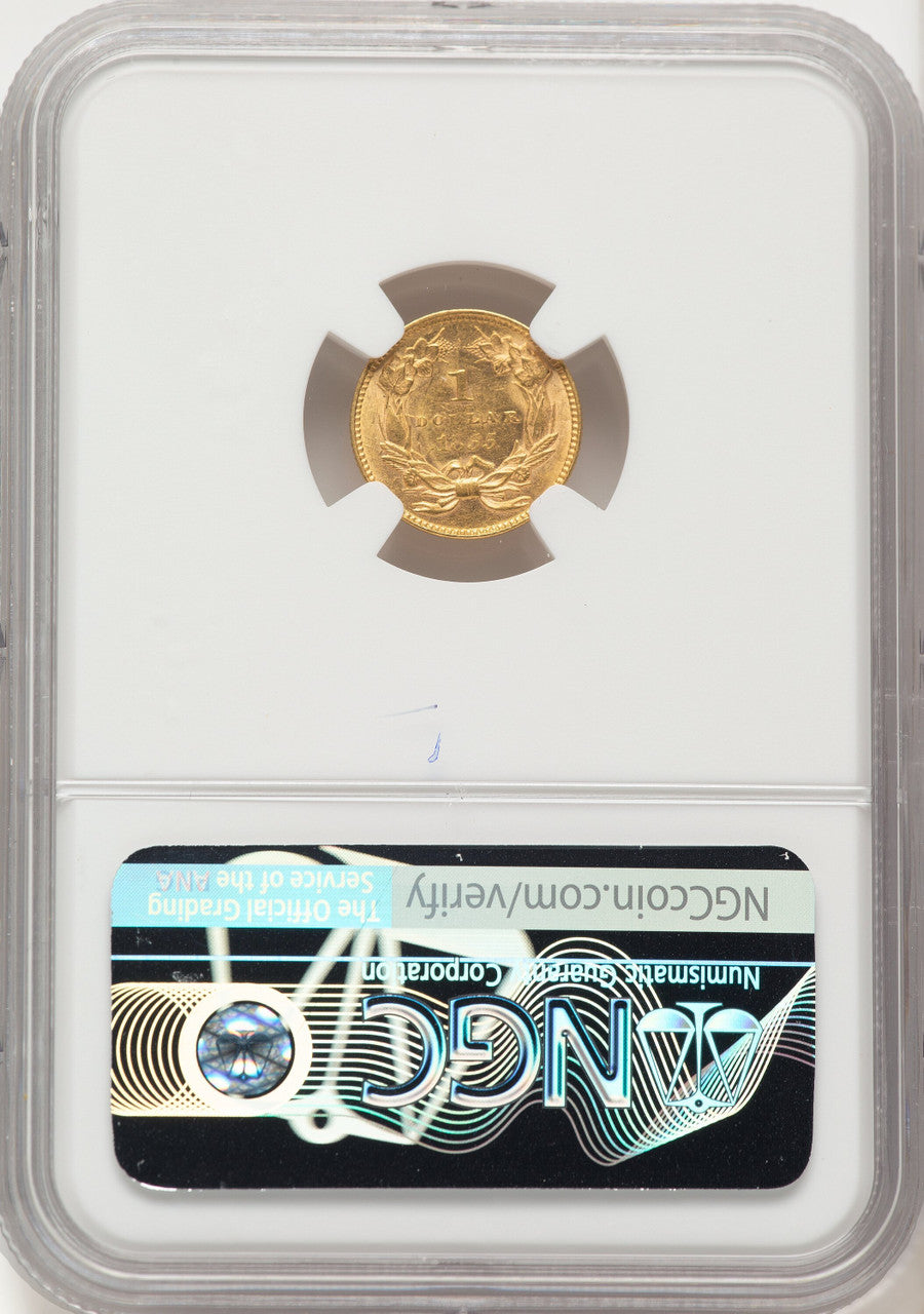 1855 G$1 Type Two Gold Dollar NGC AU58 (781713004)