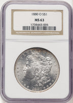 1880-O Morgan Dollar NGC MS63 (781731014)