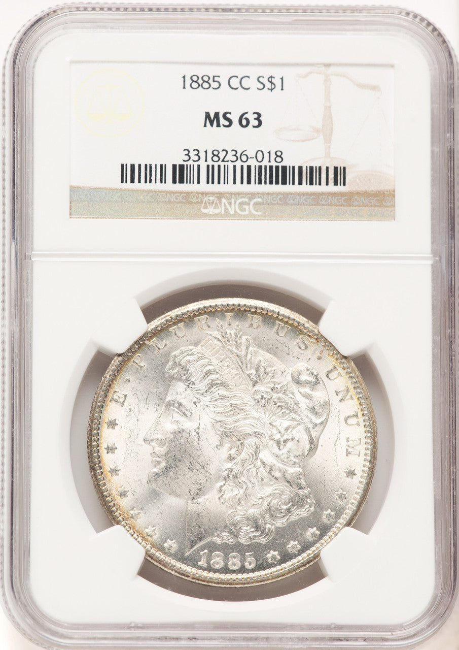 1885-CC Morgan Dollar NGC MS63 (781731030)