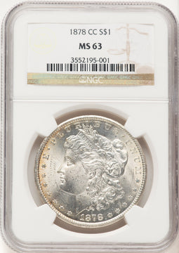 1878-CC Morgan Dollar NGC MS63 (781731034)