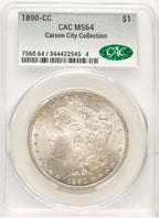 1890-CC Morgan Dollar CACG MS64