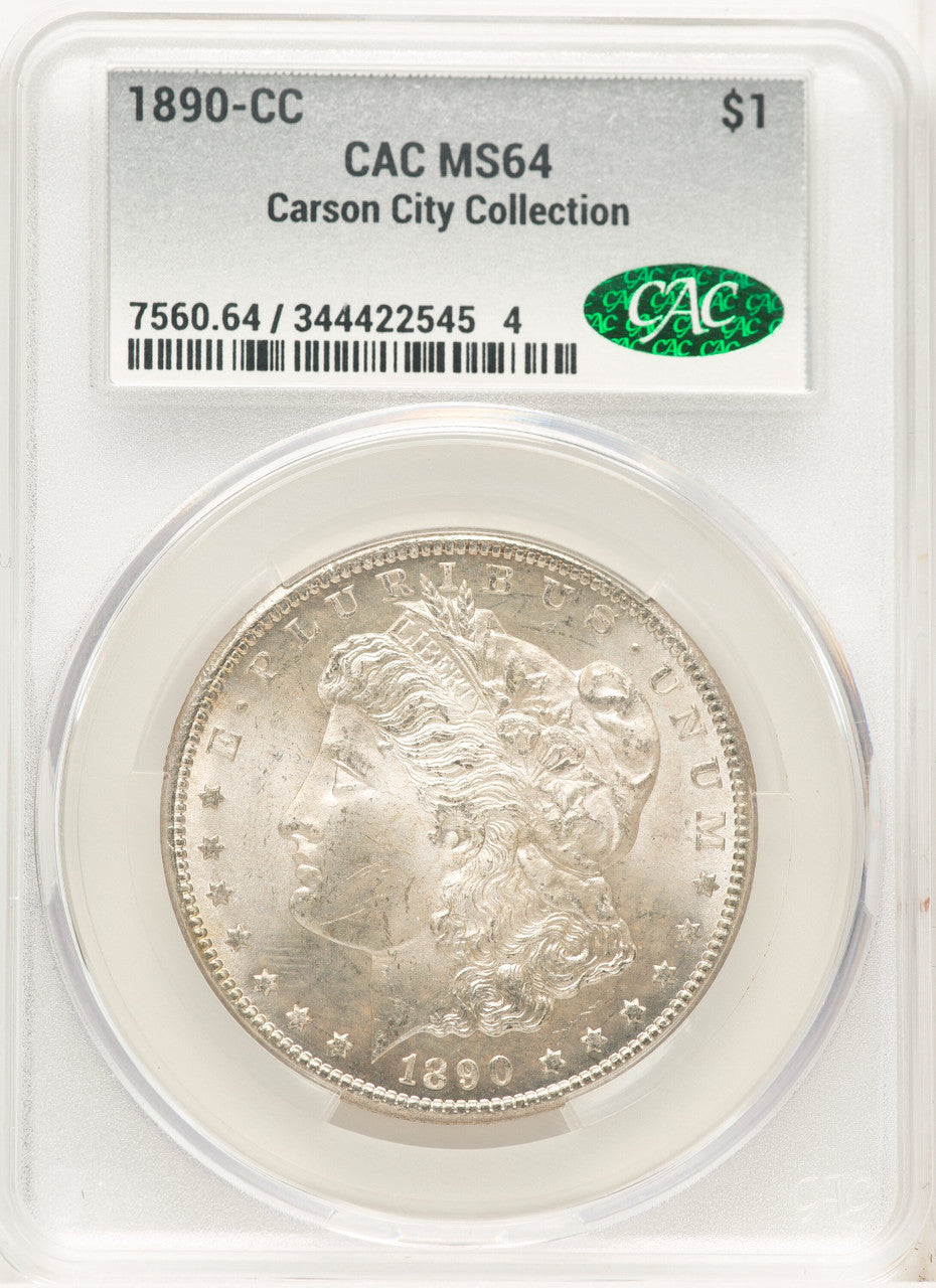 1890-CC Morgan Dollar CACG MS64