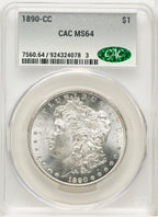 1890-CC Morgan Dollar CACG MS64 (781731066)
