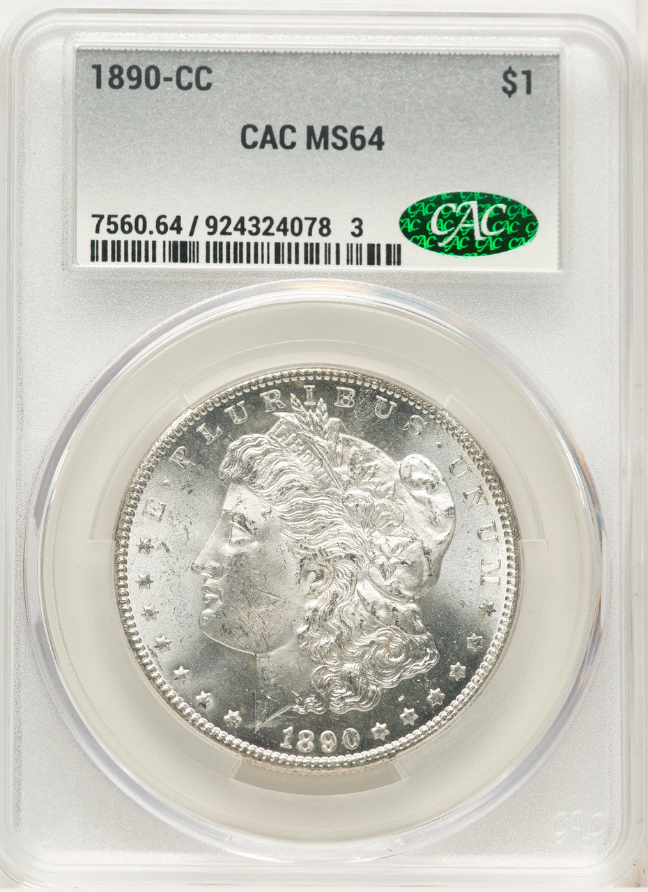 1890-CC Morgan Dollar CACG MS64 (781731066)