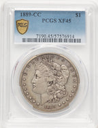 1889-CC Morgan Dollar PCGS XF45 (781731069)