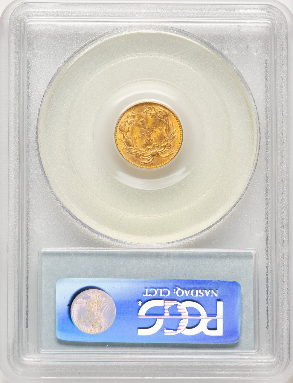 1862 G$1 Gold Dollar PCGS MS63 (781731071)