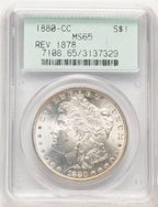 1880-CC Reverse of 1878 Morgan Dollar PCGS MS65