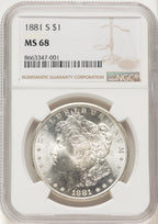 1881-S Morgan Dollar NGC MS68 (781731099)