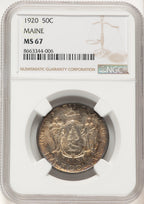 1920 50C Maine Commemorative Silver NGC MS67 (781731106)