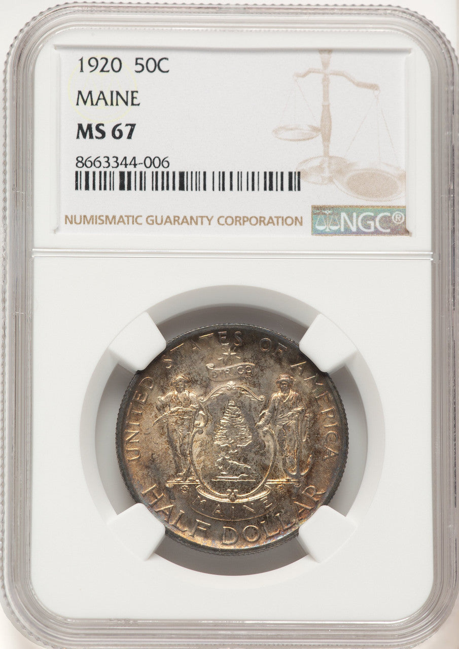 1920 50C Maine Commemorative Silver NGC MS67 (781731106)