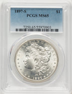 1897-S Morgan Dollar PCGS MS65