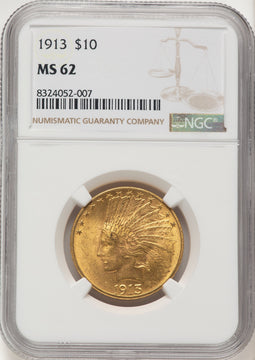 1913 $10 Indian Eagle NGC MS62 (781772007)