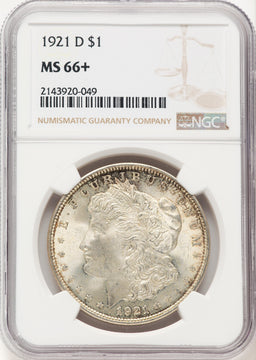 1921-D Morgan Dollar NGC MS66+