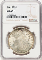 1921-D Morgan Dollar NGC MS66+