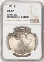 1923 Peace Dollar NGC MS67 (781774012)
