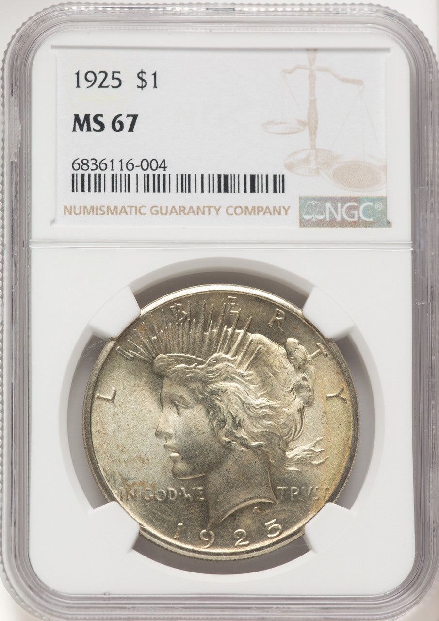1925 Peace Dollar NGC MS67 (781774013)